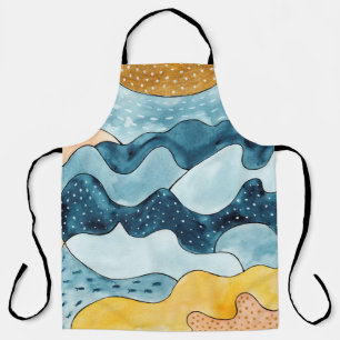 Abstract modern minimalist landscape with golden S Apron
