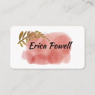 abstract modern minimalist watercolor terracotta  business card
