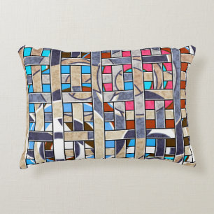 Abstract modern minimalistic art landscape geo accent pillow