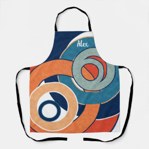 Abstract modern minimalistic art landscape geometr apron