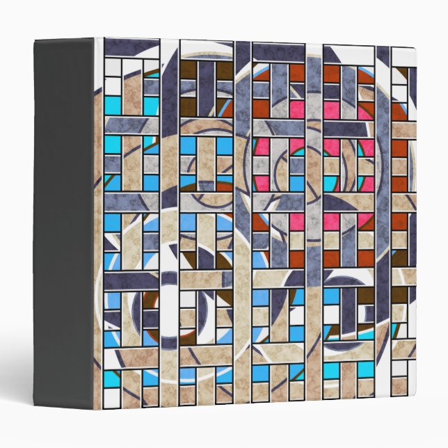 Abstract modern minimalistic art landscape geometr binder (Front/Spine)
