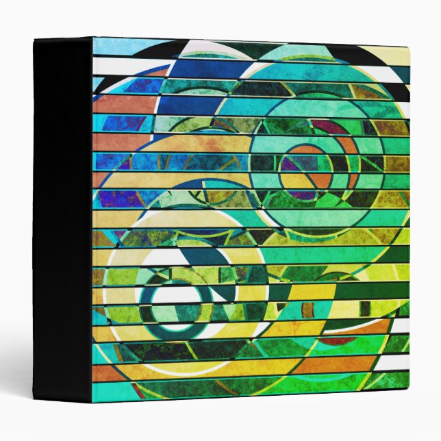 Abstract modern minimalistic art landscape geometr binder (Front/Spine)