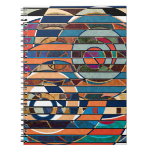 Abstract modern minimalistic art landscape geometr notebook