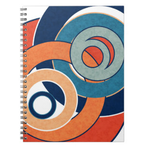Abstract modern minimalistic art landscape geometr notebook