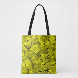 Abstract modern mosaic crystal tile pattern print tote bag