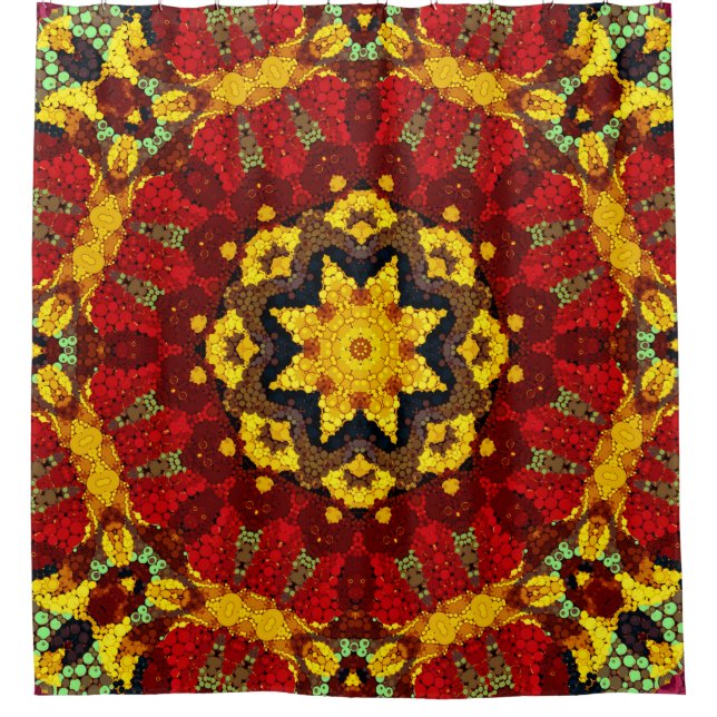 Abstract modern mosaic kaleidoscopic tile pattern (Front)
