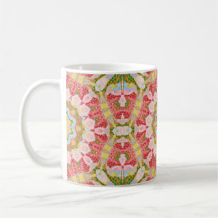 Abstract modern mosaic kaleidoscopic tile pattern coffee mug