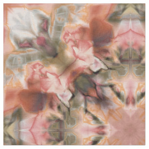 Abstract modern mosaic kaleidoscopic tile pattern fabric
