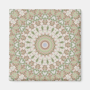 Abstract modern mosaic kaleidoscopic tile pattern magnet