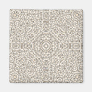 Abstract modern mosaic kaleidoscopic tile pattern magnet