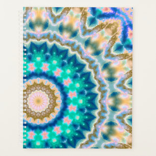 Abstract modern mosaic kaleidoscopic tile pattern planner
