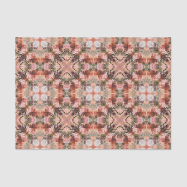 Abstract modern mosaic kaleidoscopic tile pattern tissue paper (Front)