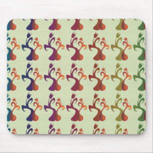 Abstract Modern Multicolor Tulip Floral design Mouse Pad