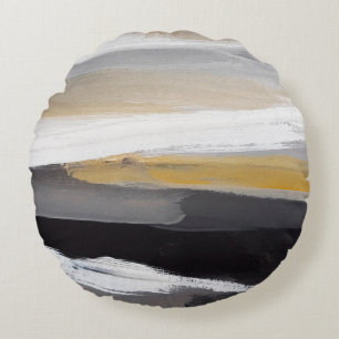 Abstract modern painting background. Modern art. C Round Pillow