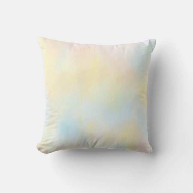       Abstract modern pastel blue yellow pink  Throw Pillow (Front)