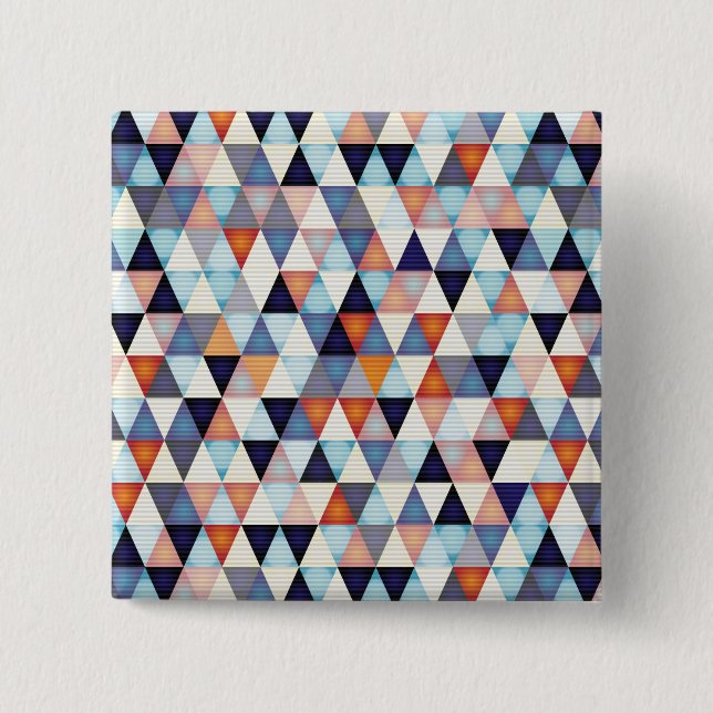 Abstract modern pattern 2 inch square button (Front)