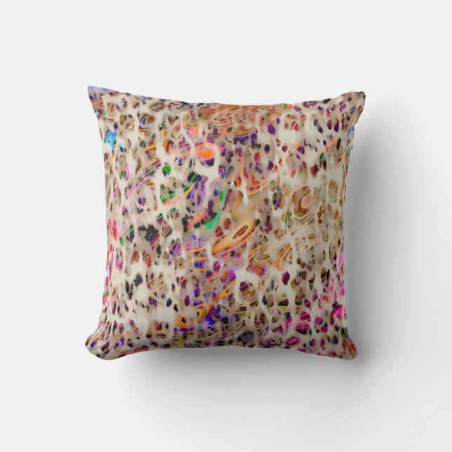 abstract modern pattern design with colourful effe throw pillow (Front)