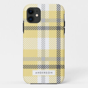 Abstract modern plaid iPhone 11 case