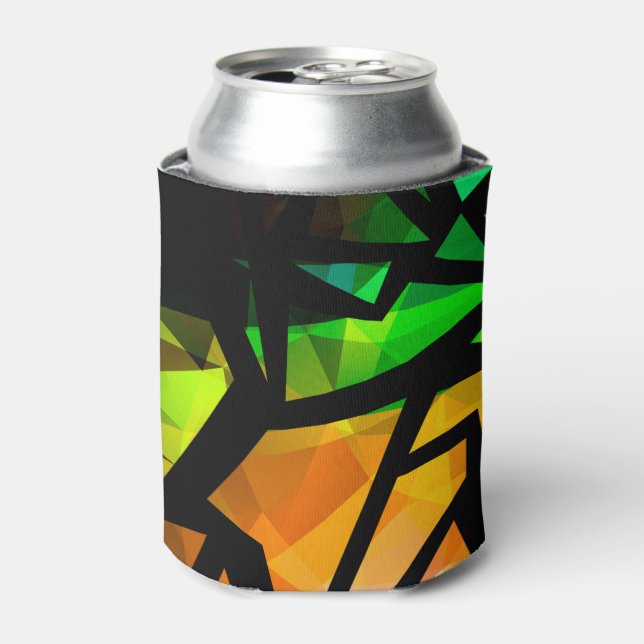 Abstract modern polygonal graffiti geometrical dar can cooler (Can Front)