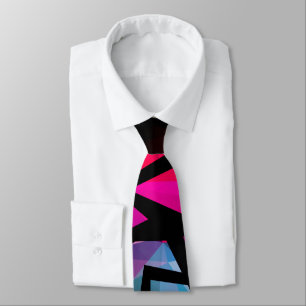 Abstract modern polygonal graffiti geometrical dar tie