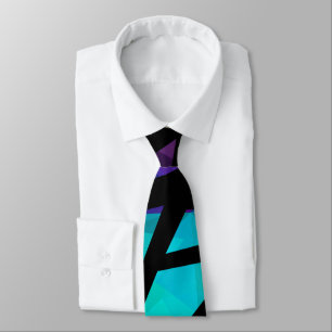 Abstract modern polygonal graffiti geometrical dar tie