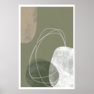 Abstract Modern Print Organic Rounded Shapes
