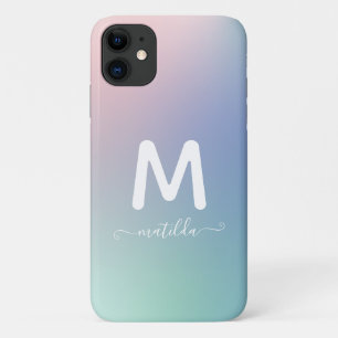 Abstract modern rainbow gradient iPhone 11 case