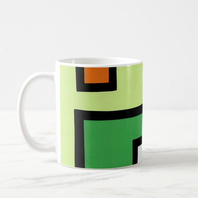 Abstract Modern Retro mapper #1 Mag Coffee Mug (Left)