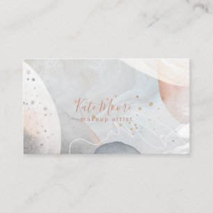 Abstract Modern Serene Watercolor Shapes Textures Business Card