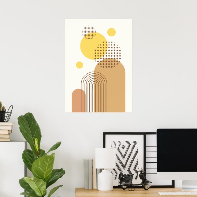 Abstract Modern Shapes  Poster (Home Office)