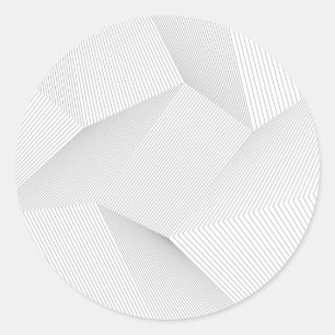 Abstract, modern, simple, dynamic line pattern classic round sticker