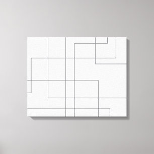 Abstract, modern, simple, minimal line pattern art canvas print