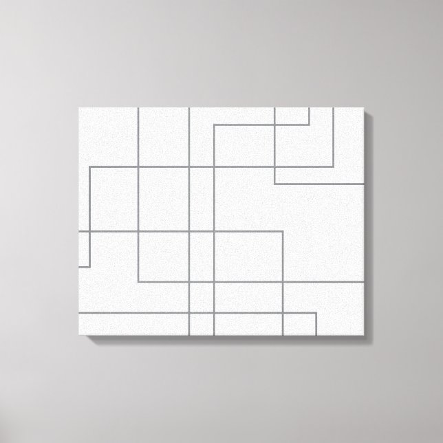 Abstract, modern, simple, minimal line pattern art canvas print (Front)