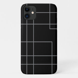Abstract, modern, simple, minimal line pattern art iPhone 11 case