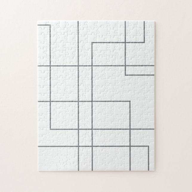 Abstract, modern, simple, minimal line pattern art jigsaw puzzle (Vertical)