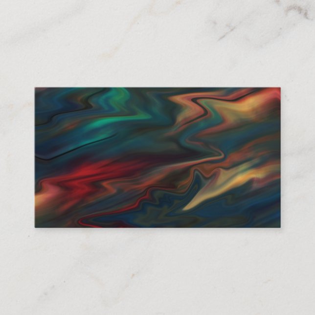 Abstract modern soft gradient liquid blurred waves business card (Front)