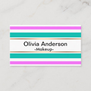 Abstract modern striped lined elegant fun cute per business card
