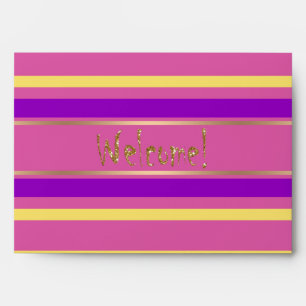 Abstract modern striped lined elegant fun cute per envelope