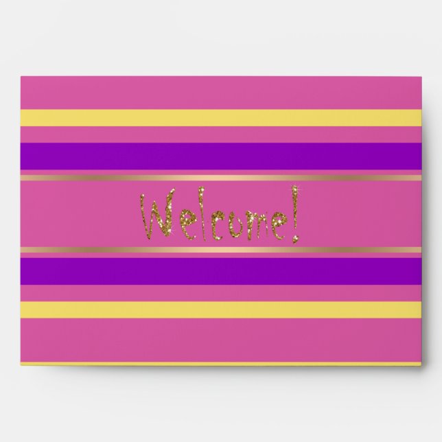Abstract modern striped lined elegant fun cute per envelope (Front)