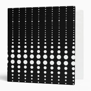 Abstract modern stylish black white lines dots cir binder
