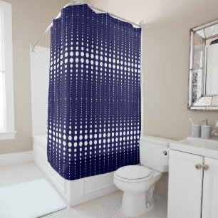 Abstract modern stylish navy white lines dots circ