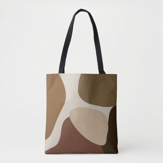Abstract Modern Terracotta Shapes Tote Bag (Front)