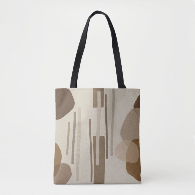 Abstract Modern Terracotta Shapes Tote Bag (Front)