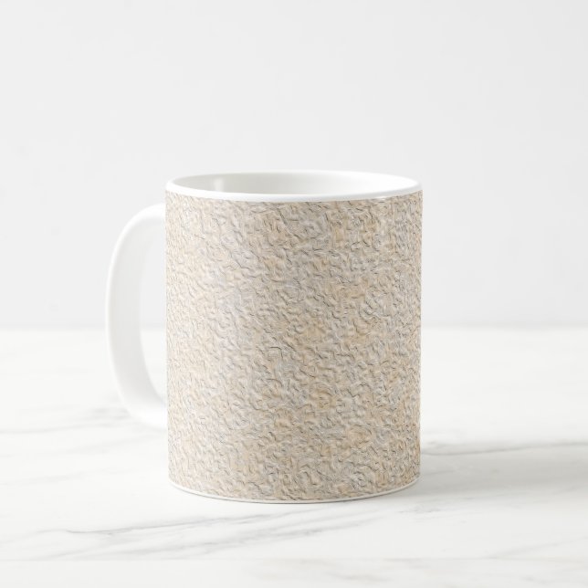 Abstract modern textured stone paper effect coffee mug (Front Left)