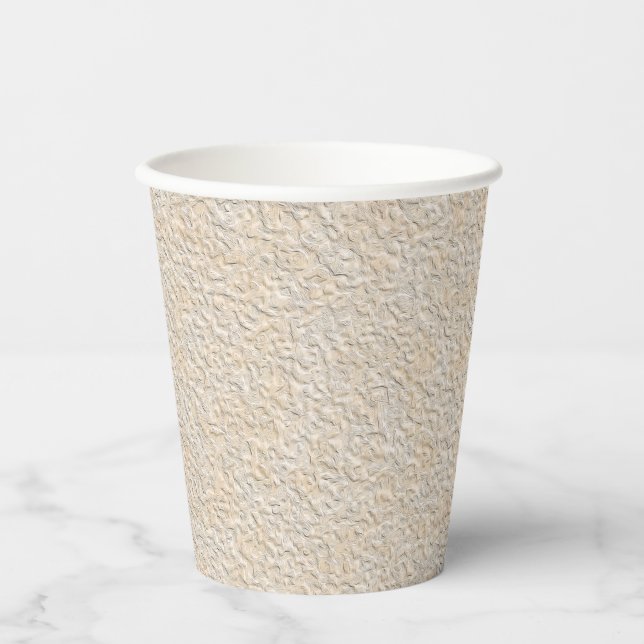 Abstract modern textured stone paper effect  cups (Front)