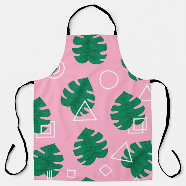 Abstract modern trendy style hipster geometry seam apron (Front)