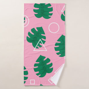 Abstract modern trendy style hipster geometry seam bath towel