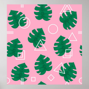 Abstract modern trendy style hipster geometry seam poster