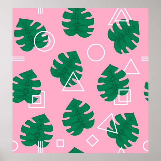 Abstract modern trendy style hipster geometry seam poster (Front)