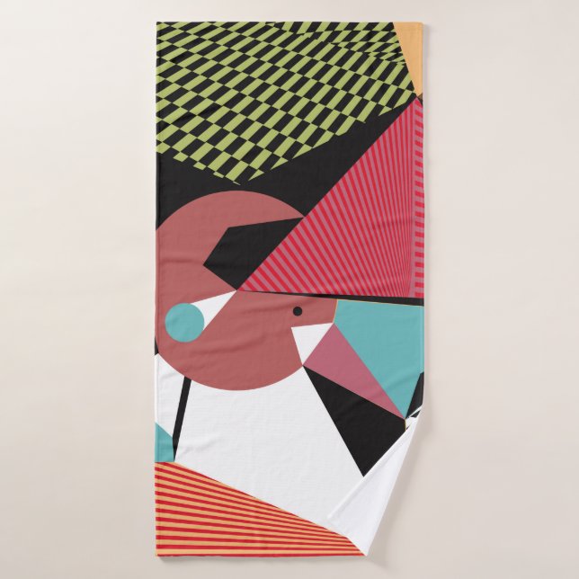 Abstract modern triangles background pattern illus (Serviette de bain)